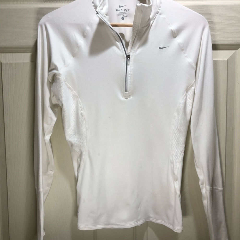 Nike White Long Sleeve Top